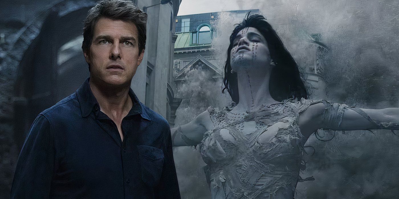 Collage of Tom Cruise and The Mummy