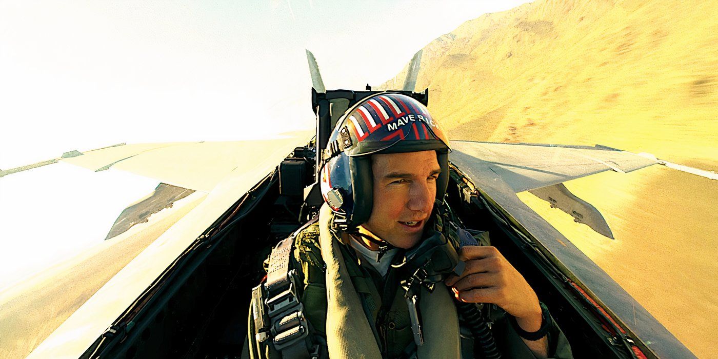 Tom Cruise's Maverick in the cockpit in Top Gun Maverick