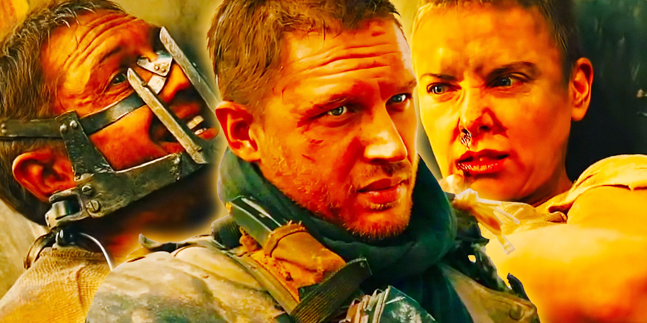 Tom Hardy e Charlize Theron brigando em Mad Max Fury Road