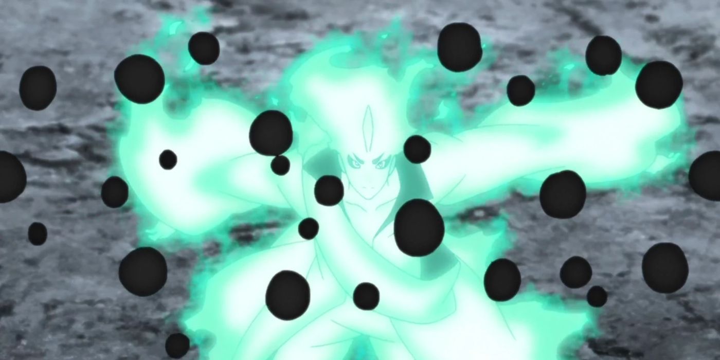 Toneri using the Tenseigan Chakra Cloack mode during Naruto: The Last movie.