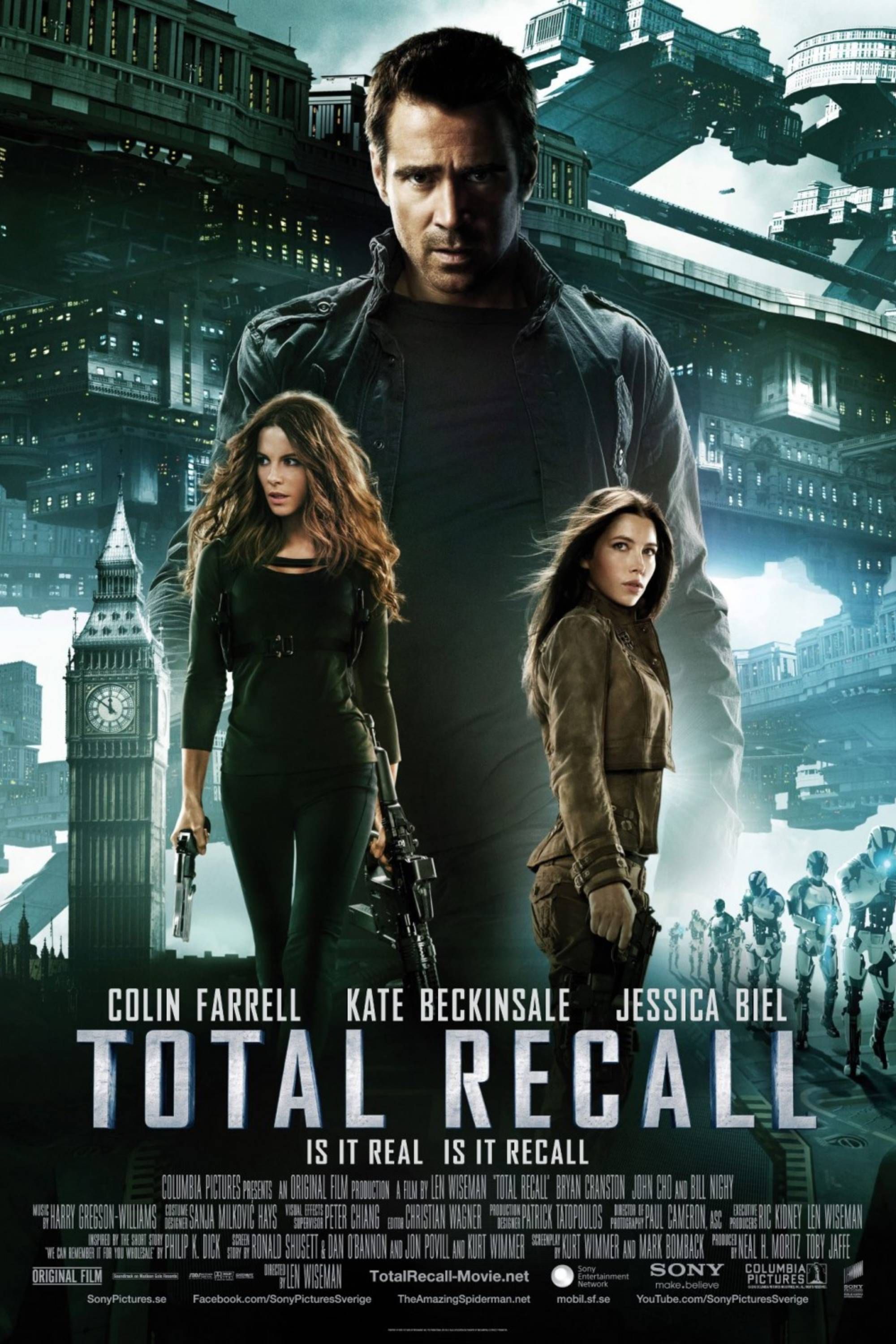 Total Recall (2012) - Poster - Colin Farrell , Kate Beckinsale & Jessica Biel