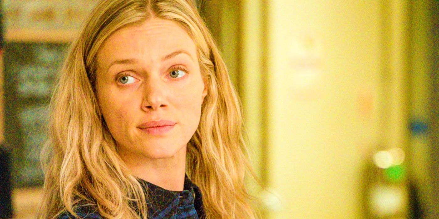 Tracy Spiridakos as Hailey Upton looking to the right offscreen  in Chicago PD