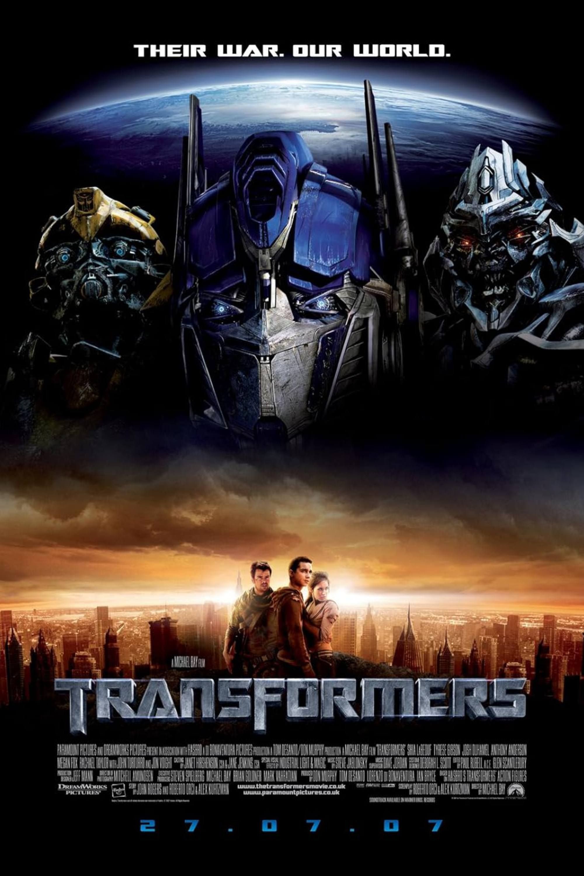 Transformers (2007) - Poster - Optimus prime, bumblebee & megatron