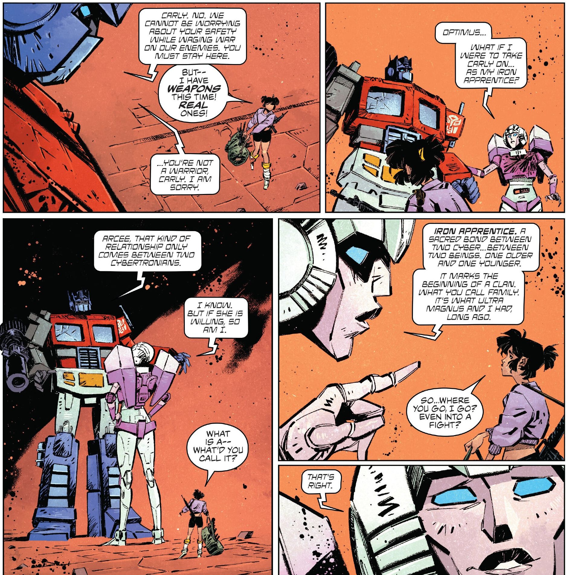 Transformers #8 Arcee faz de Carly sua Aprendiz de Ferro