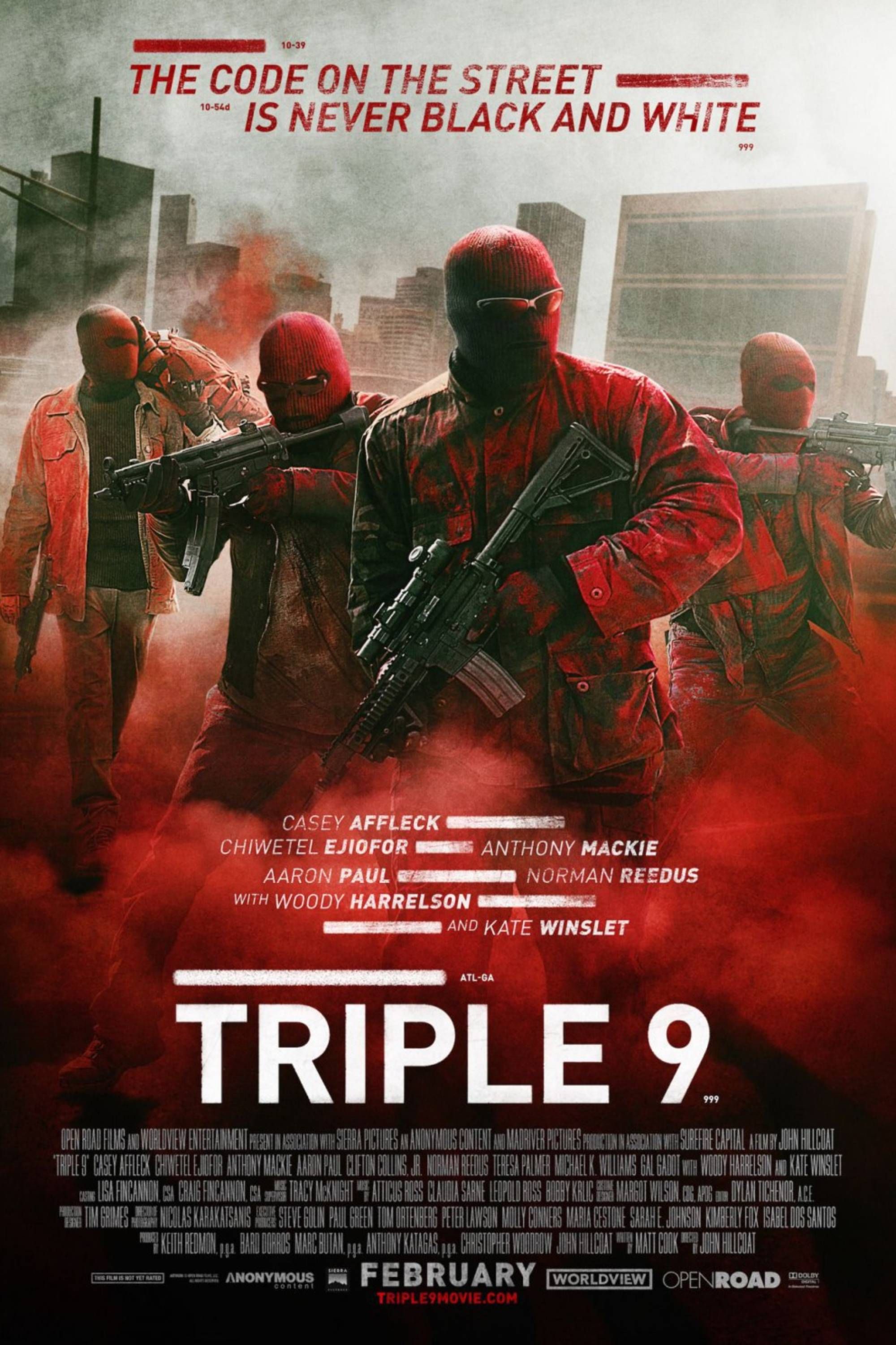 Triple 9 - Poster - Group Of Men Wearing Red With Rifles