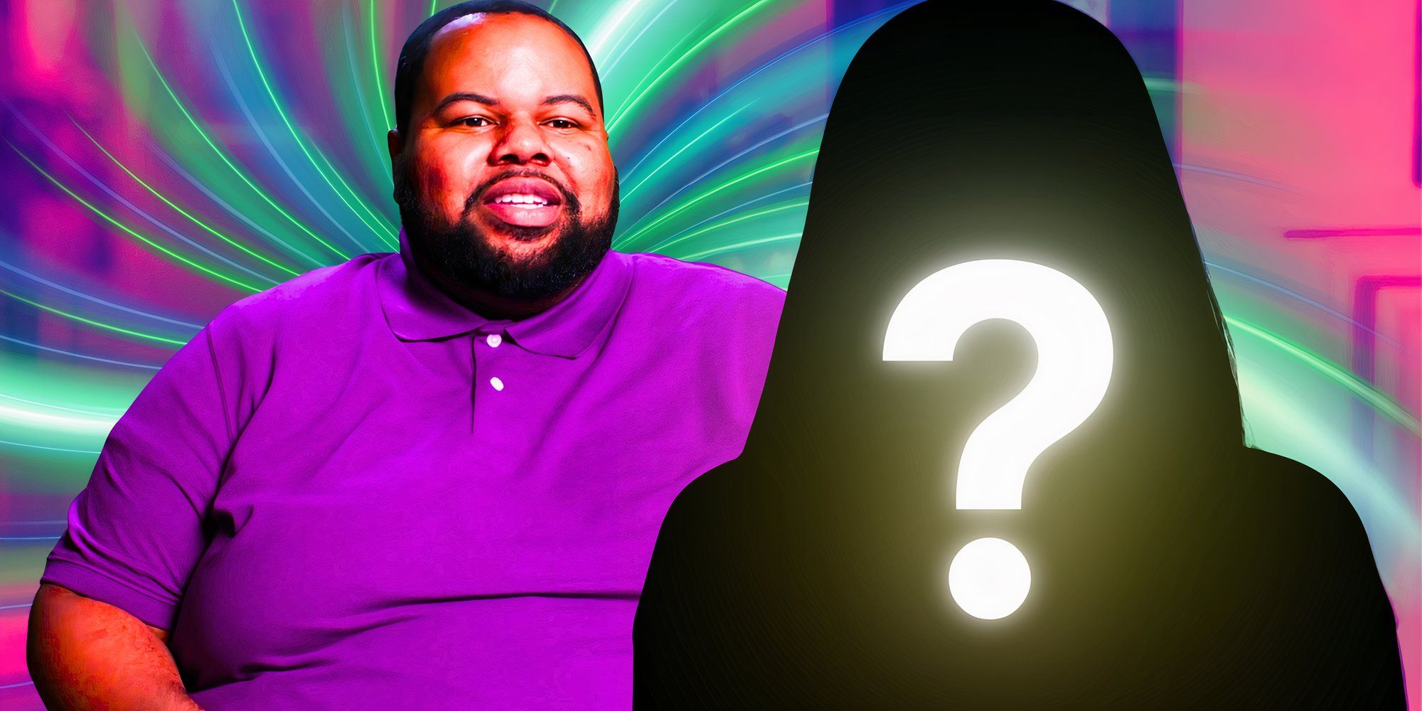 90 Day Fiance&rsquo;s Tyray Mollett smiles slightly while sitting next to a mystery woman.