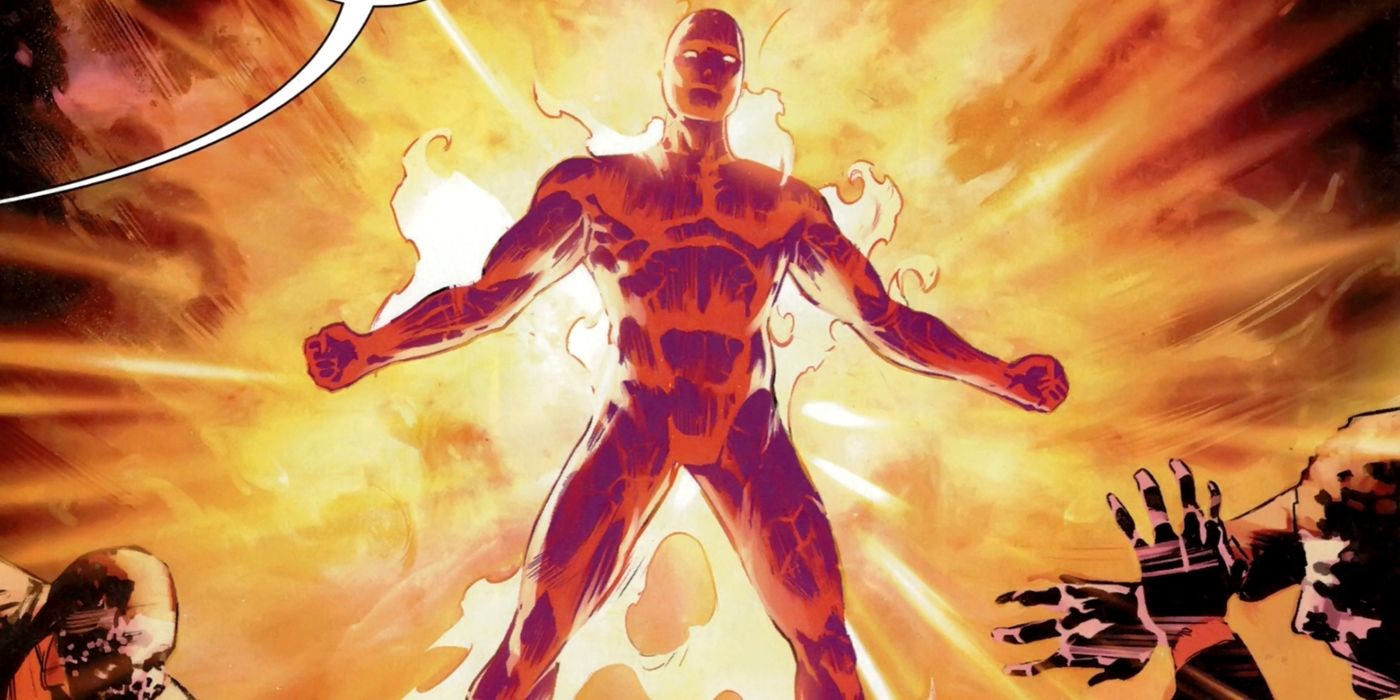 The original Human Torch powering up after being 'dead' for years.