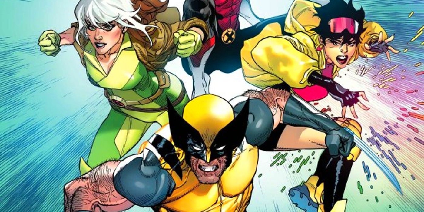 Wolverine, Rogue, Gambit and Jubilee spring into action.