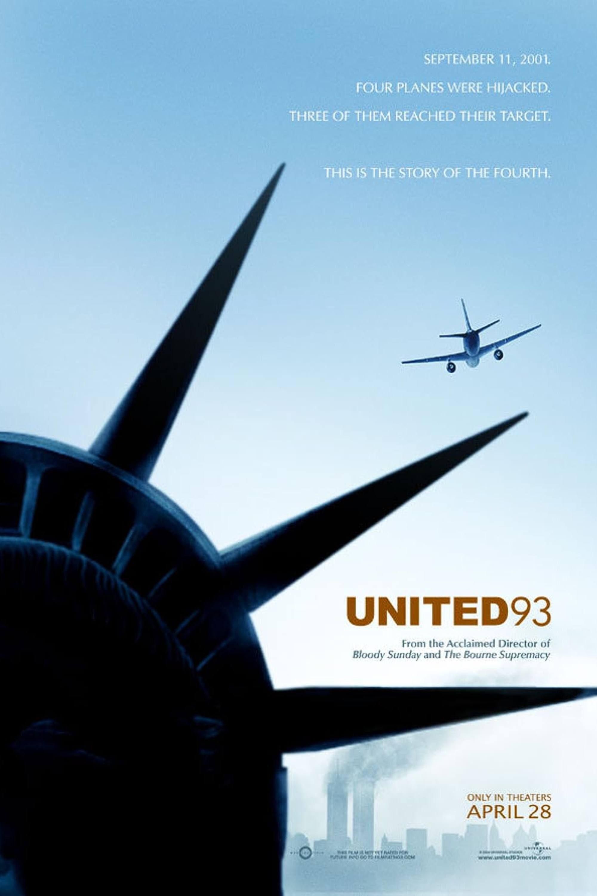 United 93 (2006) - Poster - Statue of liberty with an airplane flying above it