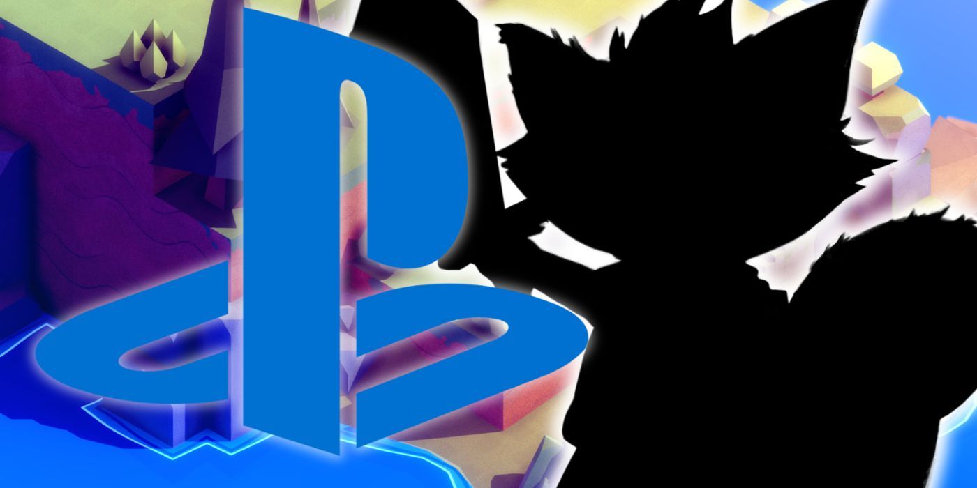 The PlayStation logo alongside a shadow of Tunic