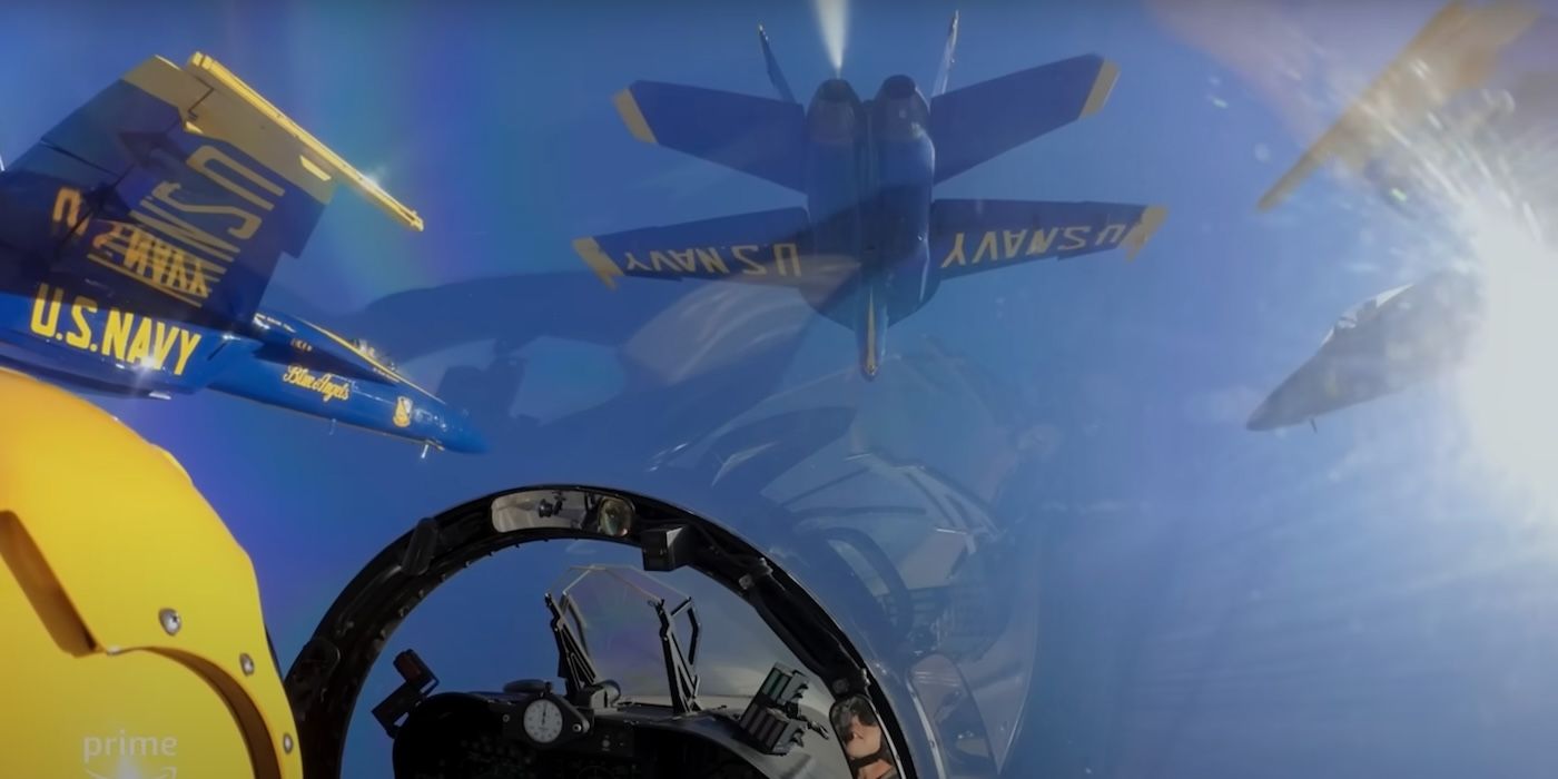View from cockpit in The Blue Angels