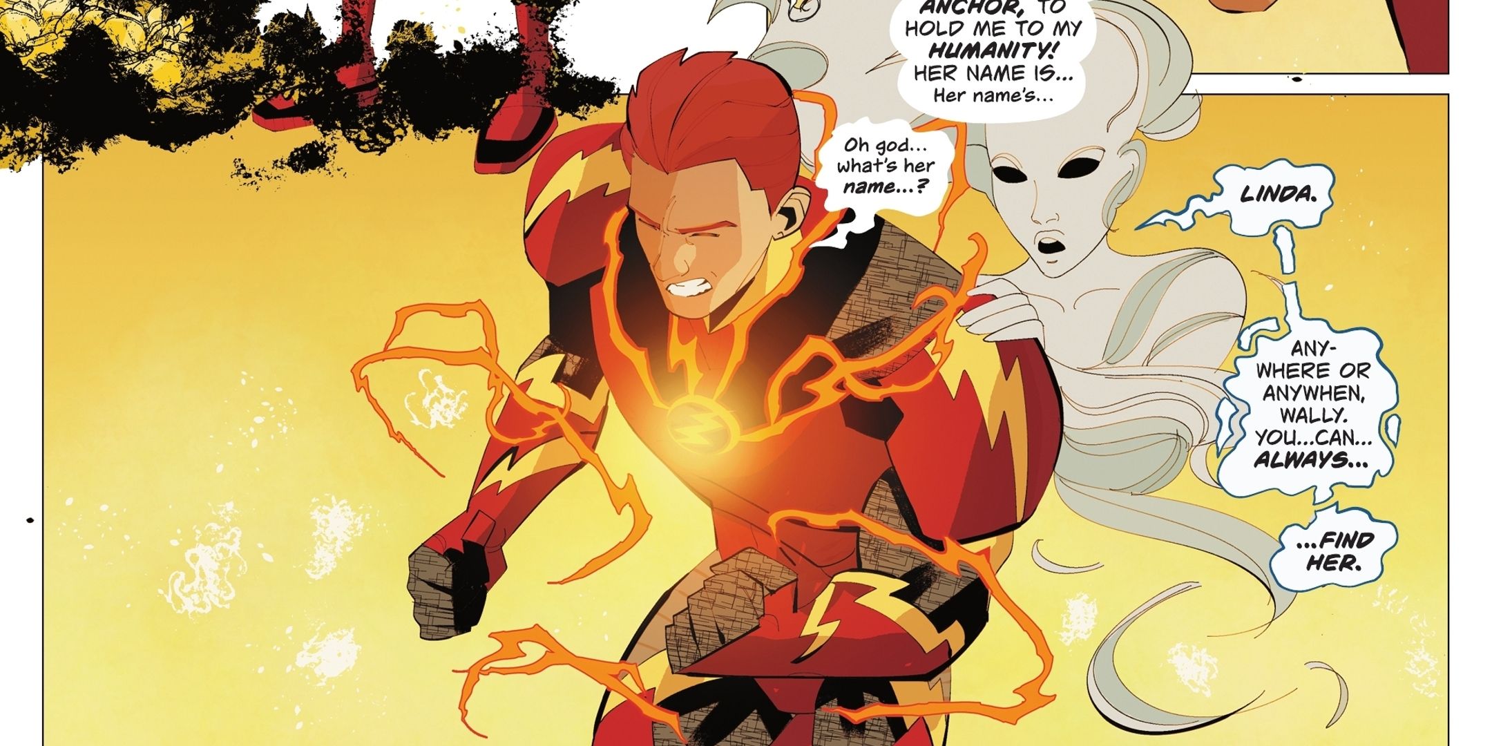 Wally West Trying to Remember Linda's Name DC