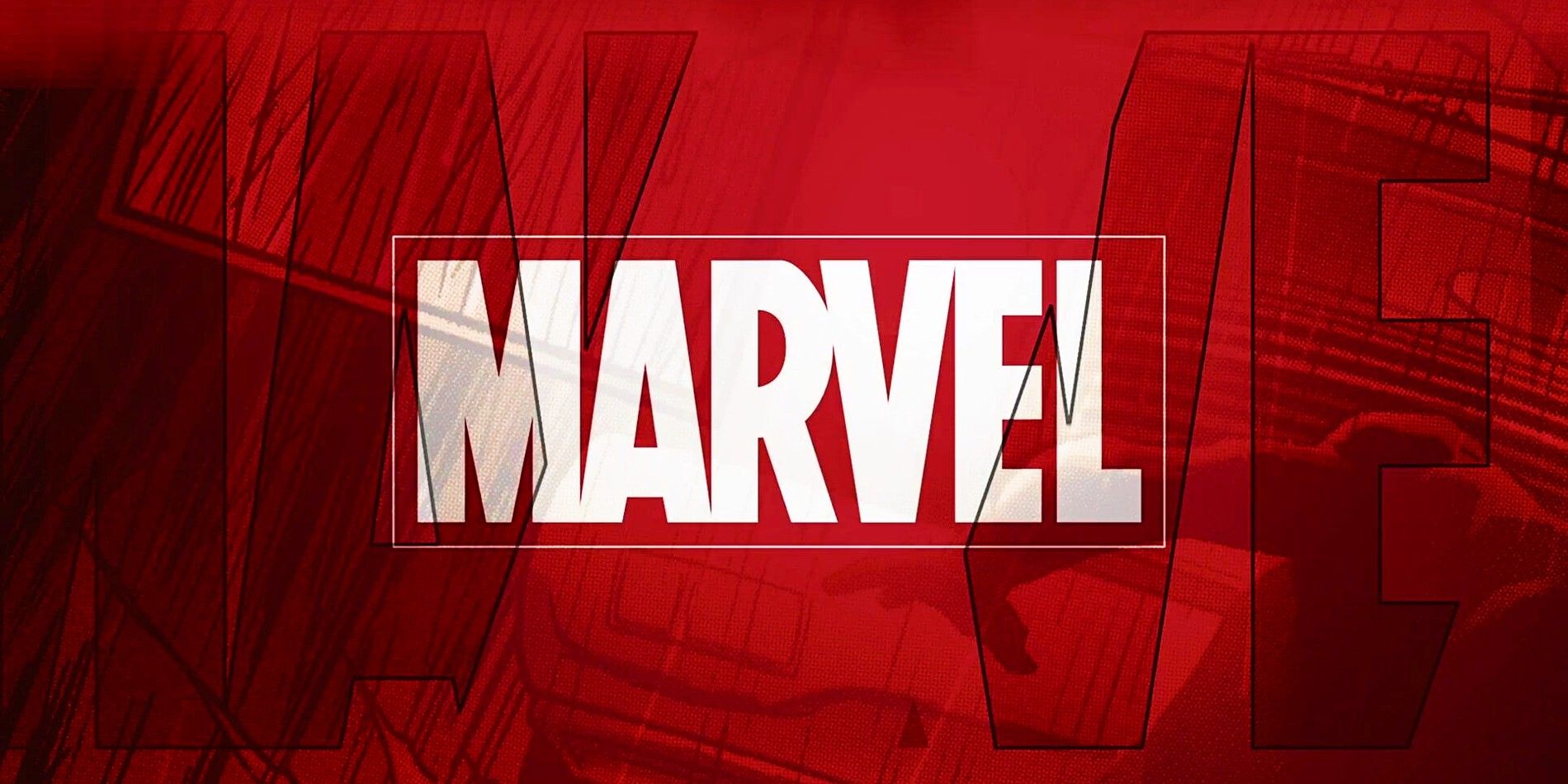 White Marvel Logo On Red Textured Background