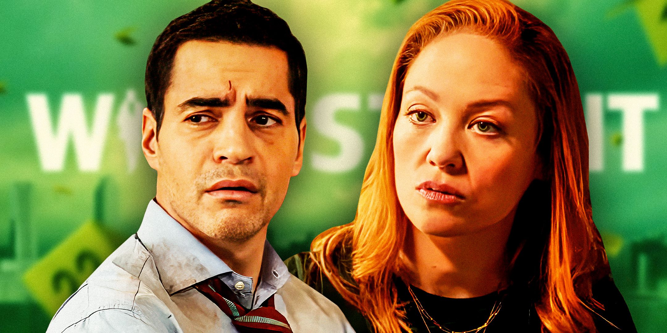 Ramón Rodríguez as Will Trent and Erika Christensen as Angie Polaski in Will Trent.