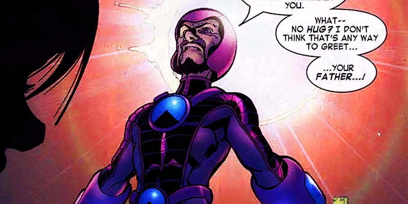 Wizard in his purple costume in Marvel Comics