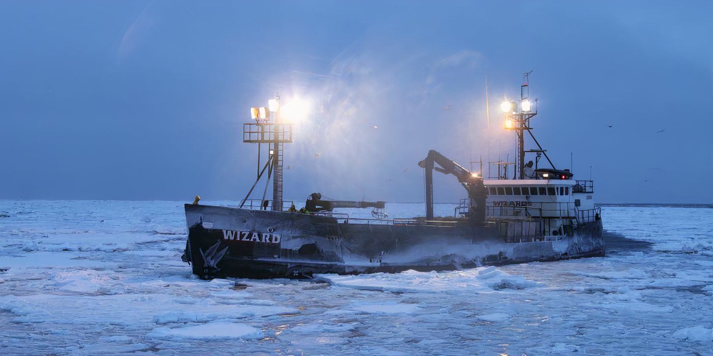 Wizard sitting in the ice in Deadliest Catch