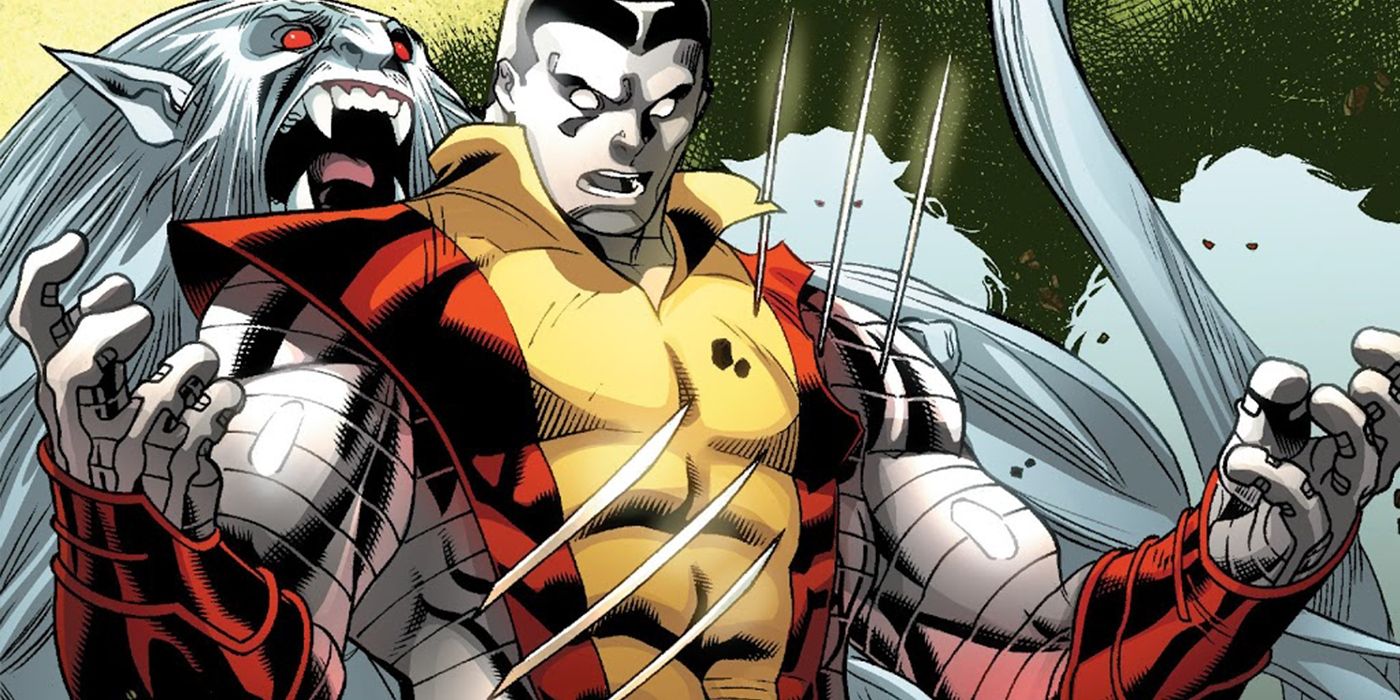 Wendigo-Wolverine stabbing Colossus.