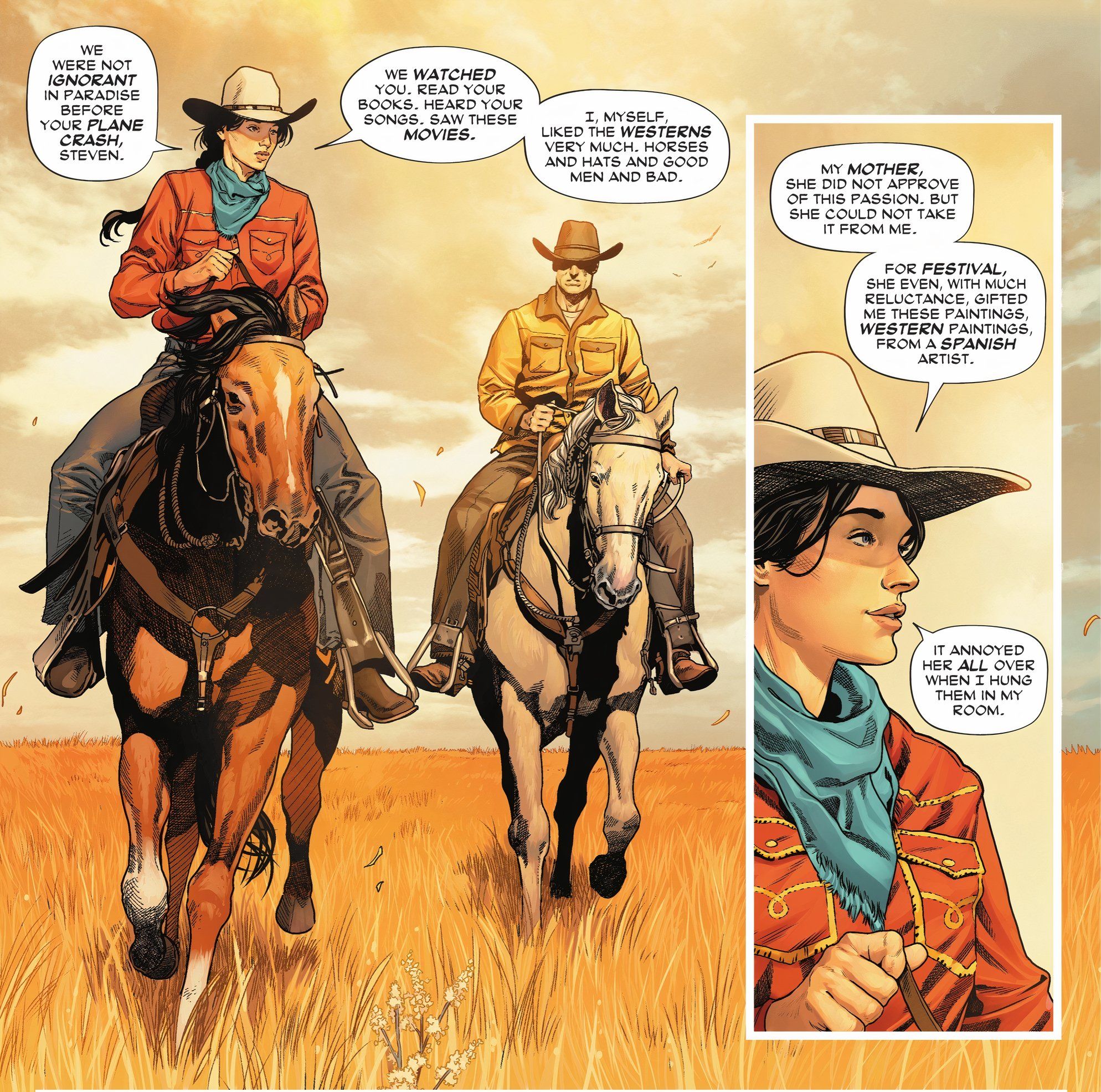 Mulher Maravilha # 9 Cowgirl Cowboy Cavalos e Chapéus Ocidentais