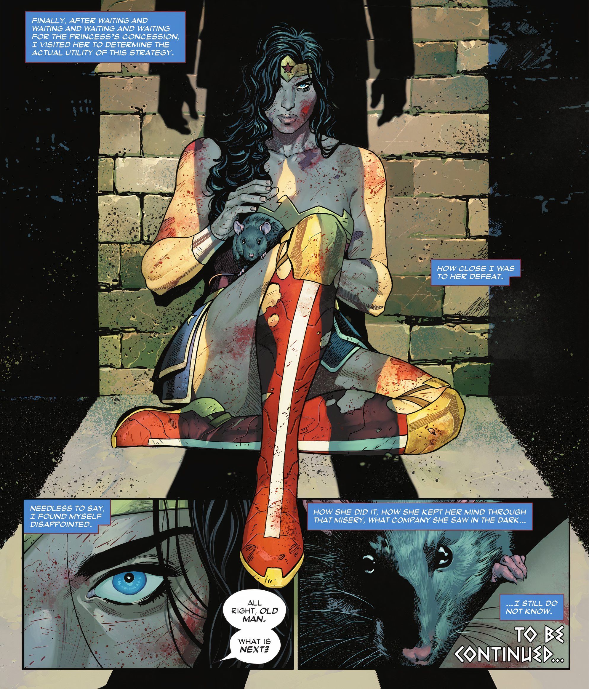 Wonder Woman #9 featuring Diana and a rat