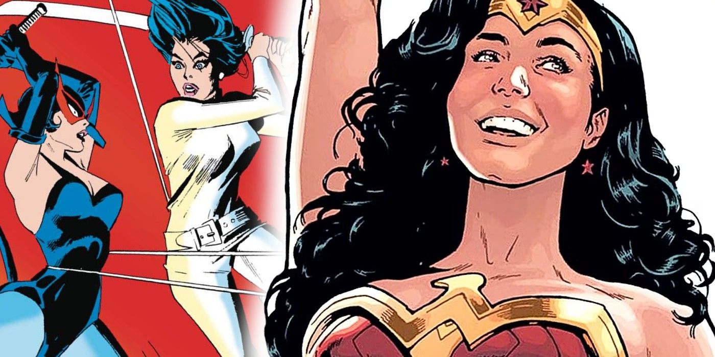 wonder woman and her 70s white costume