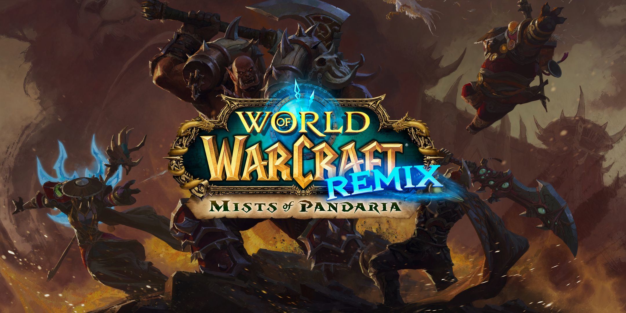 World of Warcraft Mists of Pandaria Remix Logo and Key Artwork