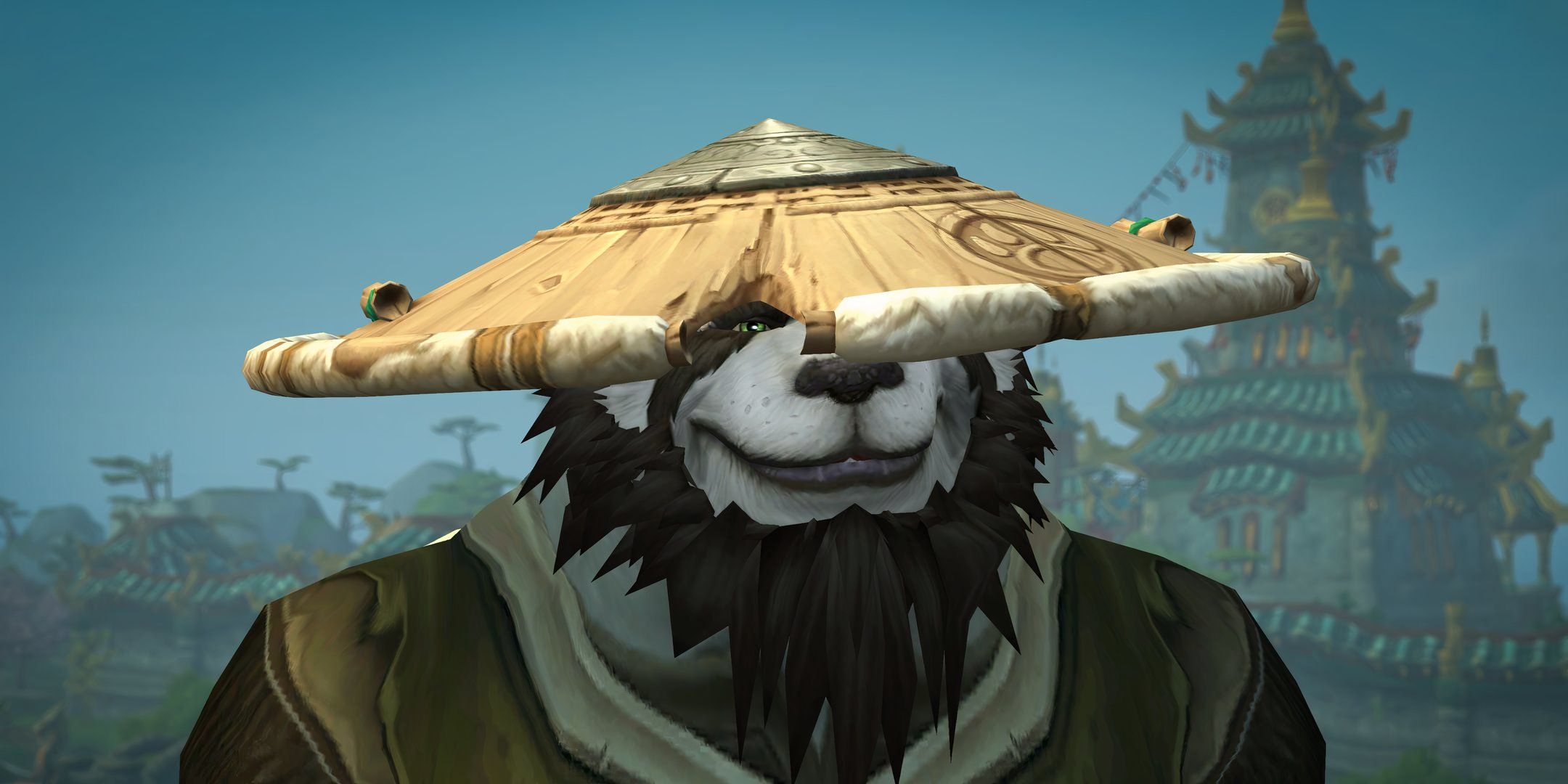 World of Warcraft Mists of Pandaria Remix Pandaren Character With A Hat