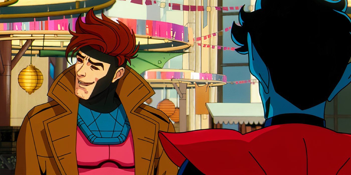 X-Men '97 Gambit y Nightcrawler hablan sobre Rogue en el mercado de Genosha