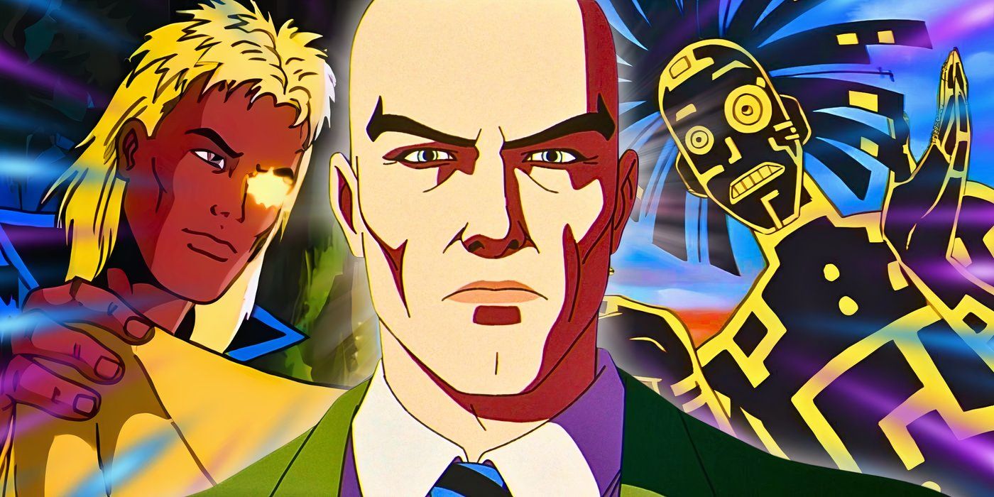 Professor X from X-Men '97 with Warlock and Longshot from X-Men: TAS