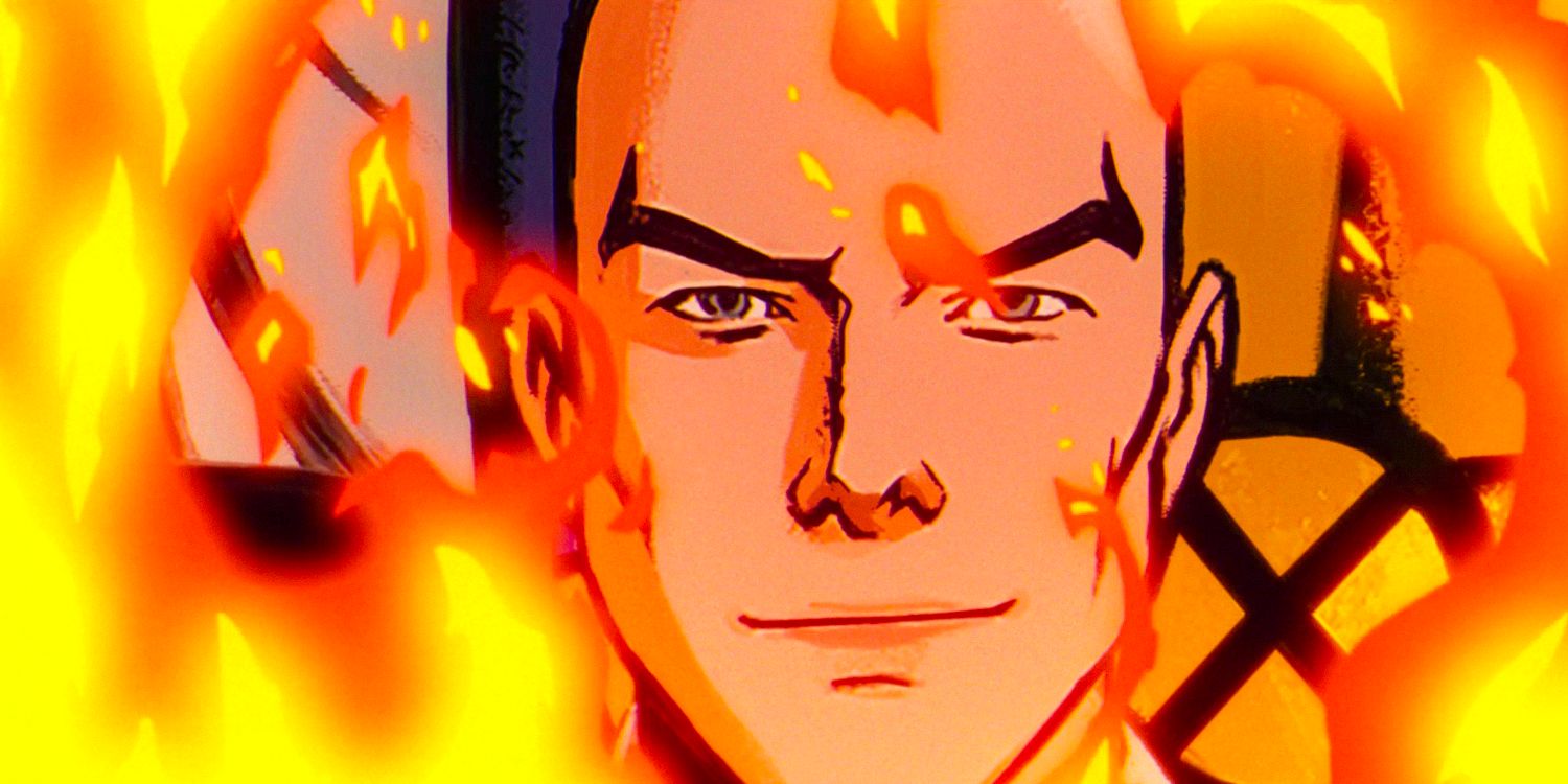 A painting of Professor X burning in flames X-Men '97 season 1 ep 8