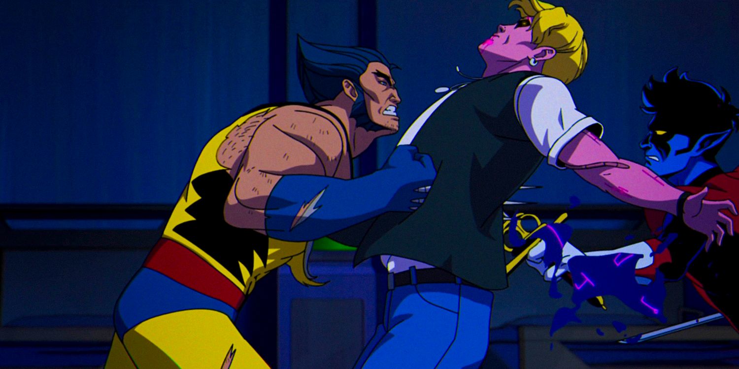 Wolverine piercing a sentinel with his claws X-Men '97 season 1 ep 8