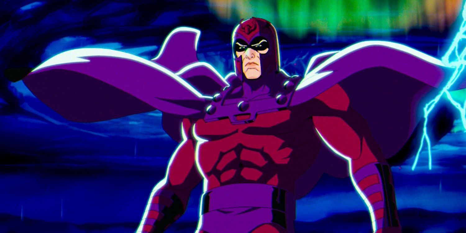 Magneto flutuando na frente do asteróide M em X-Men '97, temporada 1, episódio 9