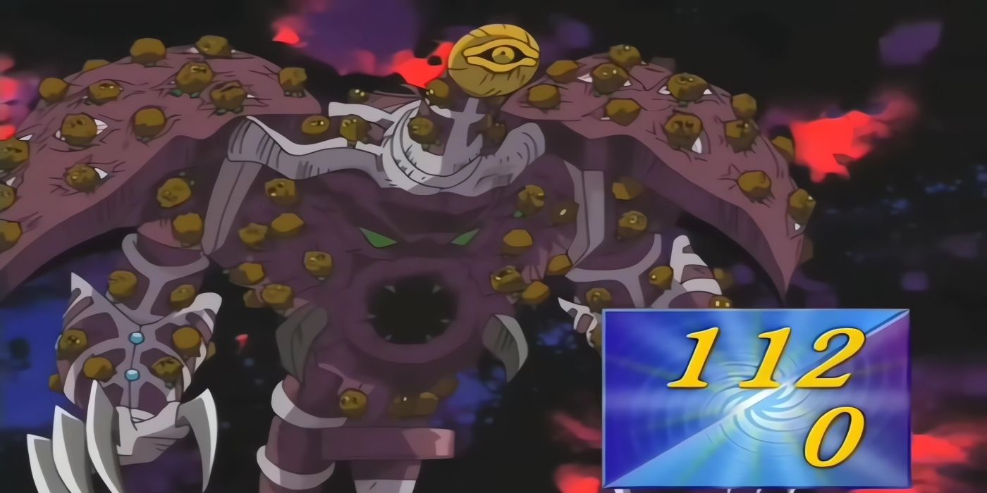 Yugi uses Kuriboh to overwhelm Pegasus' Restrict and destroy it.