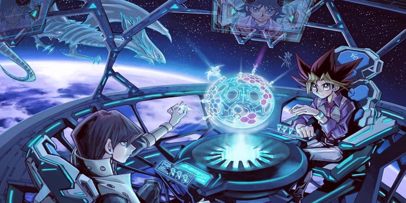 Yugi and Kaiba playing Spherium II