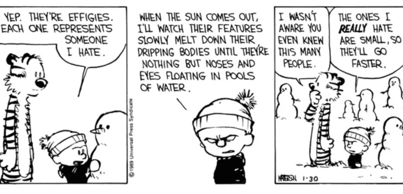 10 Calvin and Hobbes Comics That Prove Calvin Is Kind of... Evil