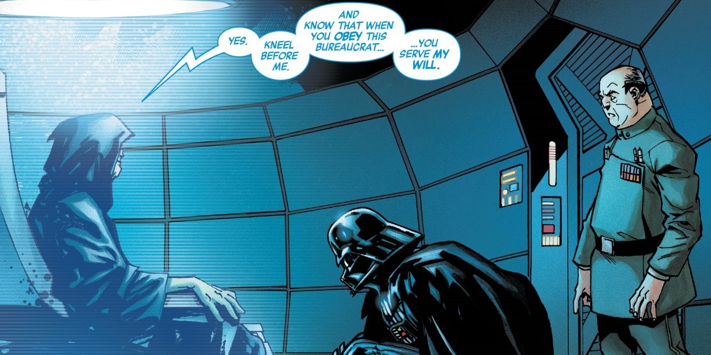 Darth Vader sendo forçado a seguir a hierarquia imperial. 