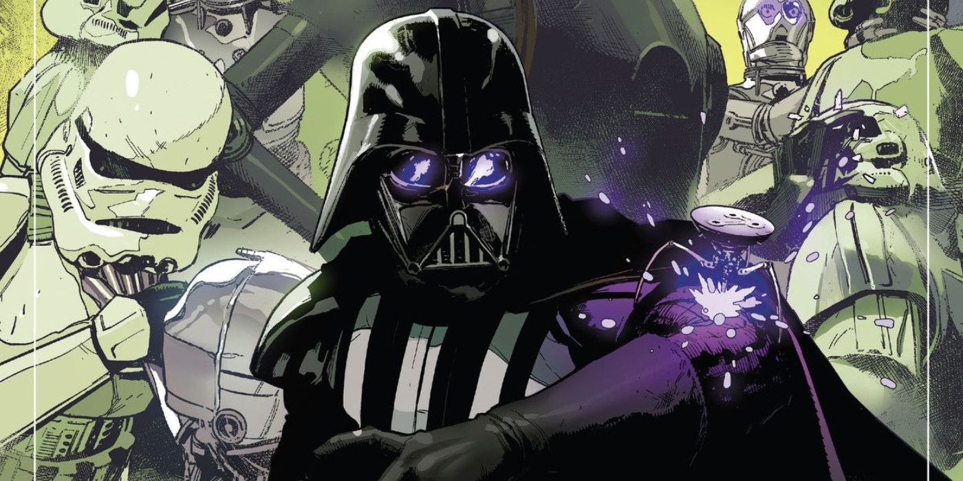 Darth Vader getting infected by the Scourge in Star Wars: Dark Droids.