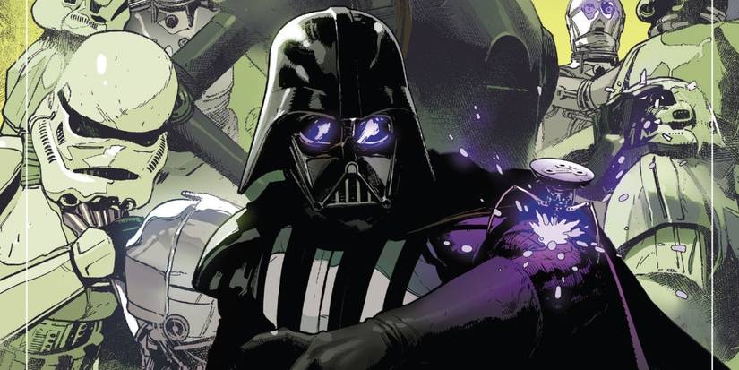 Darth Vader getting infected by the Scourge in Star Wars: Dark Droids.