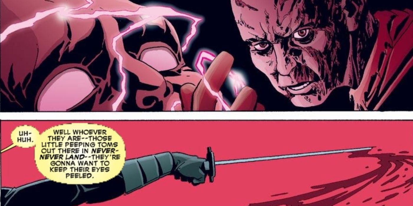 Deadpool killing Uatu the Watcher. 
