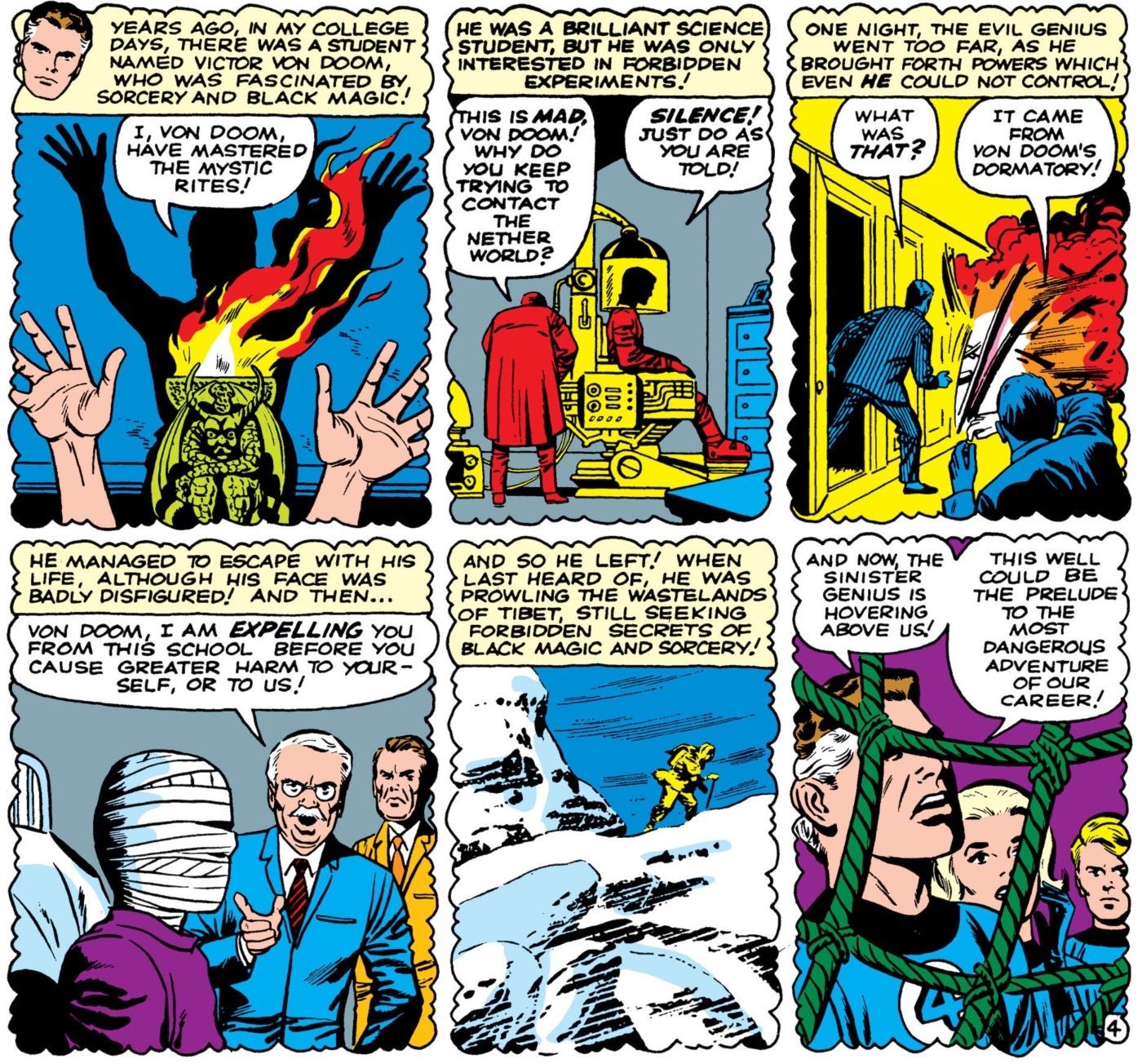 The origin story of Doctor Doom in Fantastic Four.