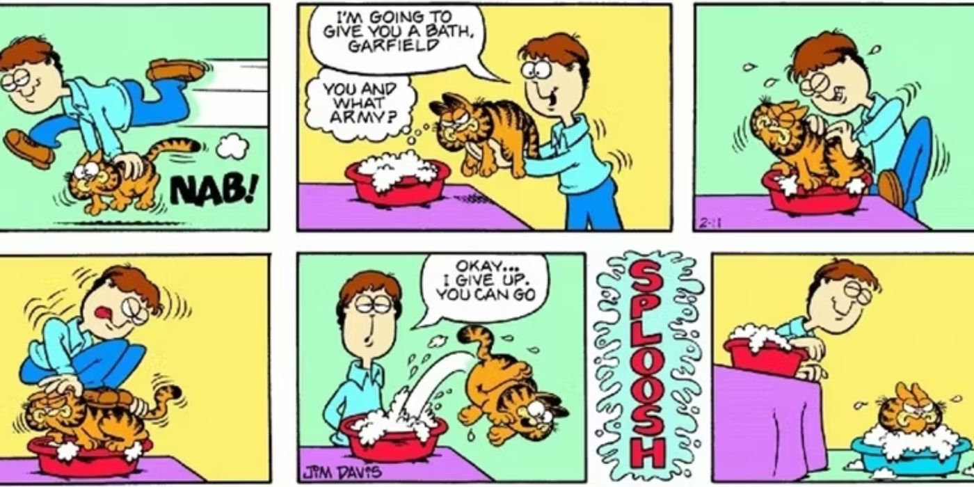 10 Funniest Garfield Comics Where Garfield Loses