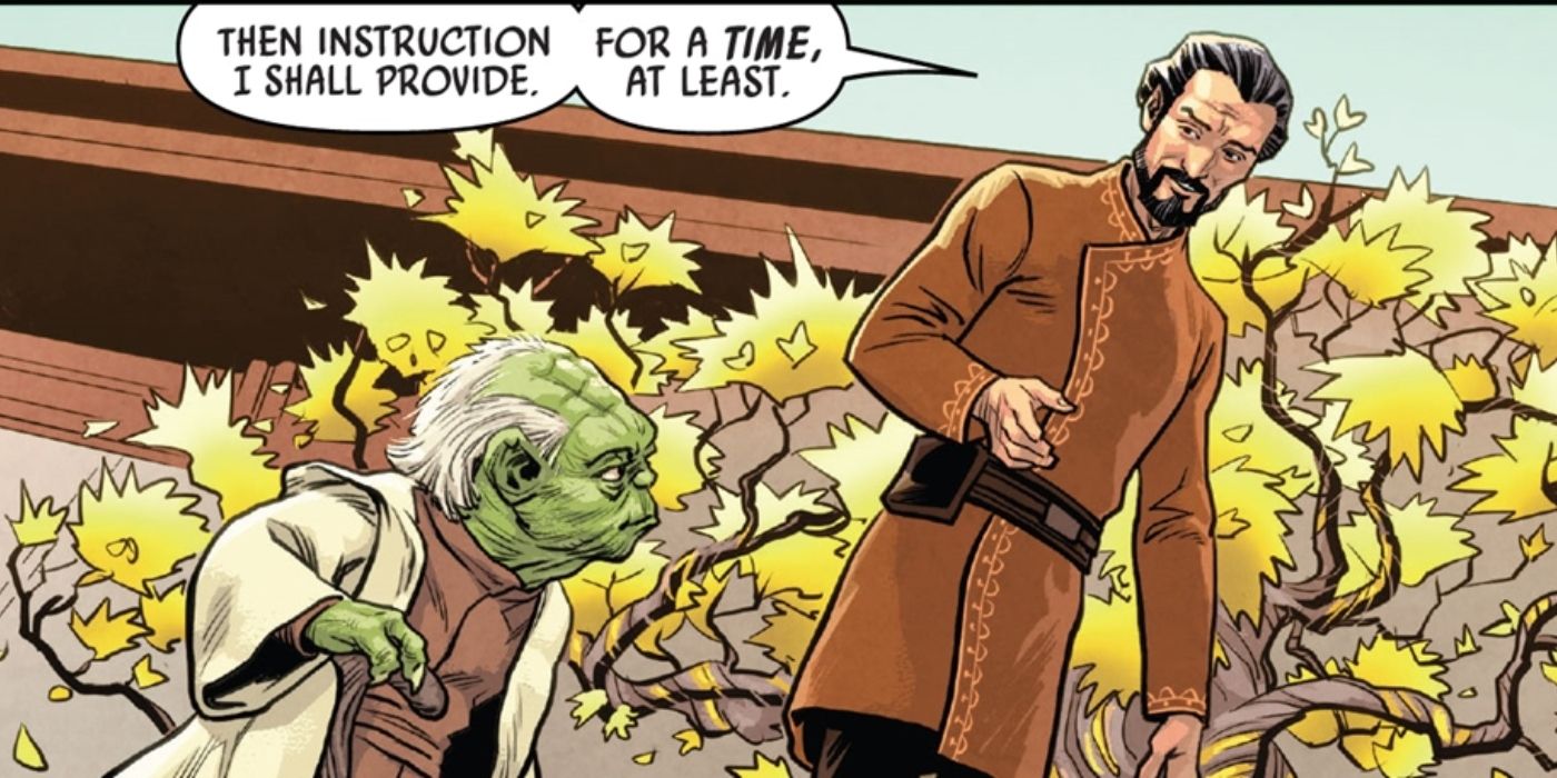 Yoda forcing Count Dooku to become a teacher at the Jedi Temple.