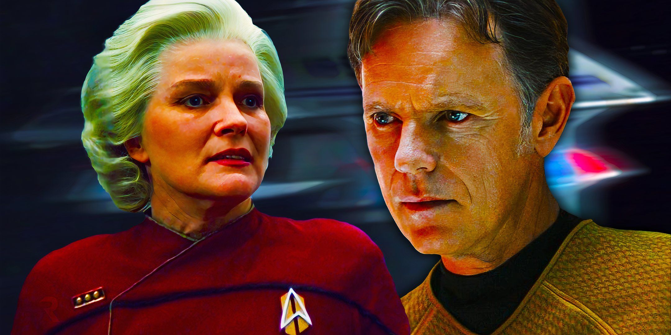 Admiral Janeway in Star Trek: Voyager and Admiral Pike in Star Trek 2009