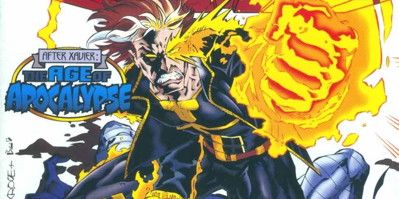 Age of Apocalypse's X-Man charging an energy attack in his hand.