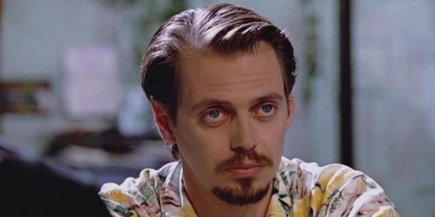 Steve Buscemi staring at something off-camera in Reservoir Dogs