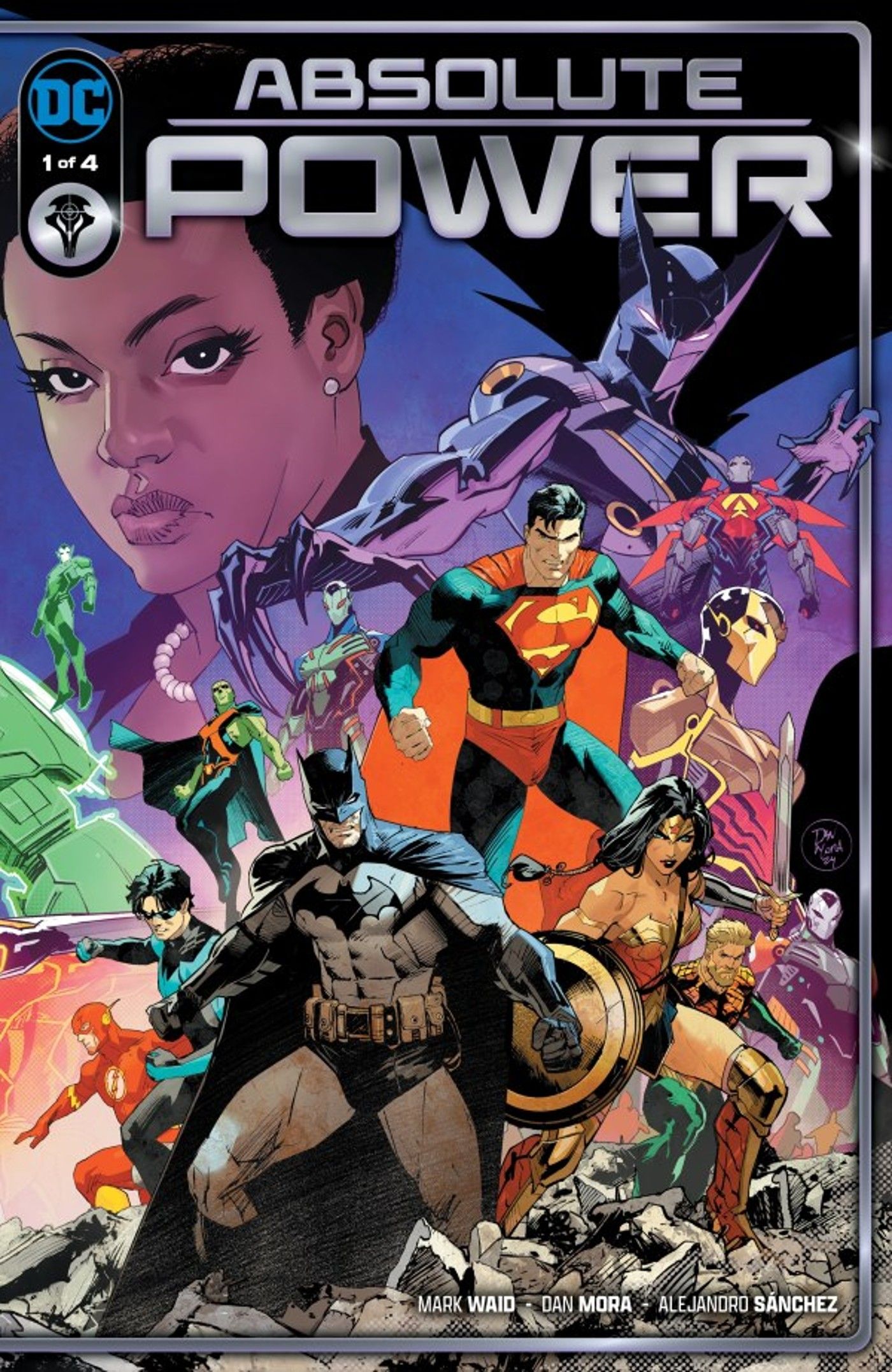 absolute power 1 cover showing the justice league vs amanda waller-1