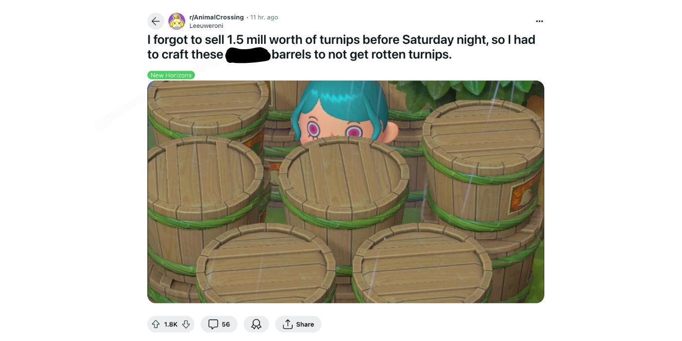 Animal Crossing Player Shares Fantastic Fix For Forgetting To Sell Turnips In Time