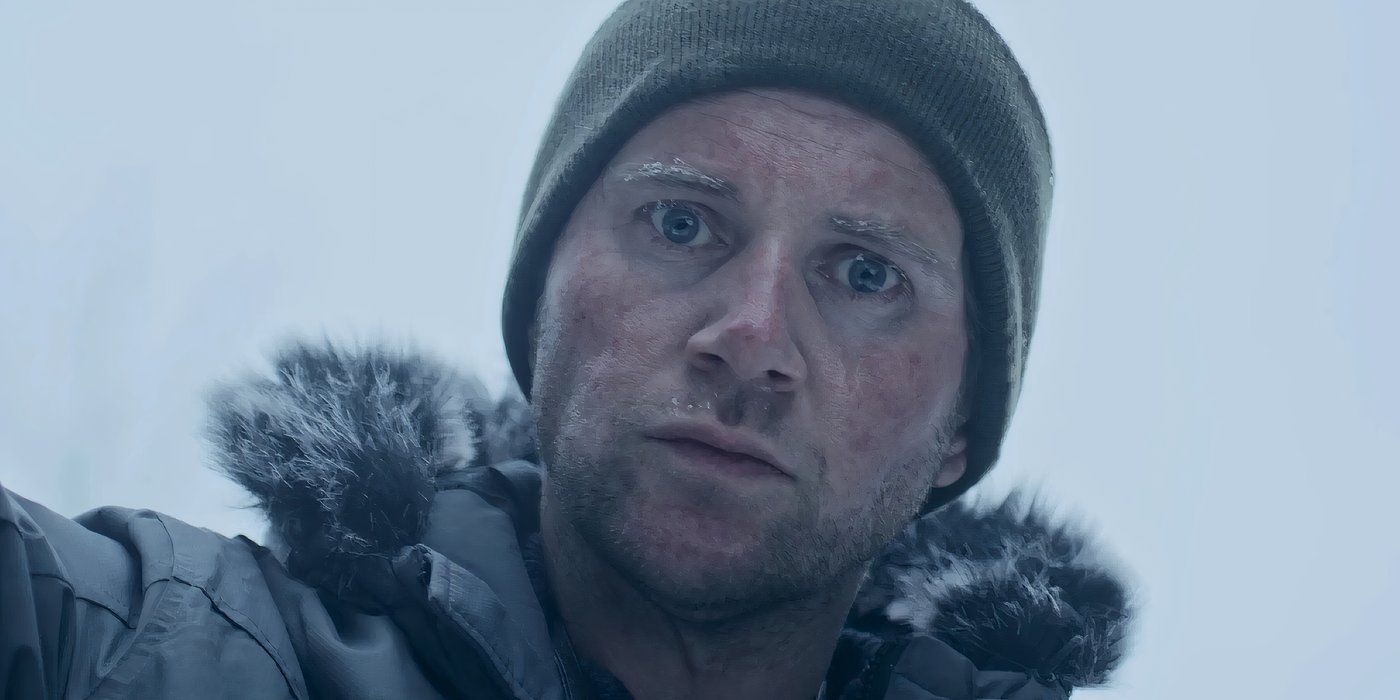 Allen Leech as David Stares Intensely Into the Camera in Cold Meat