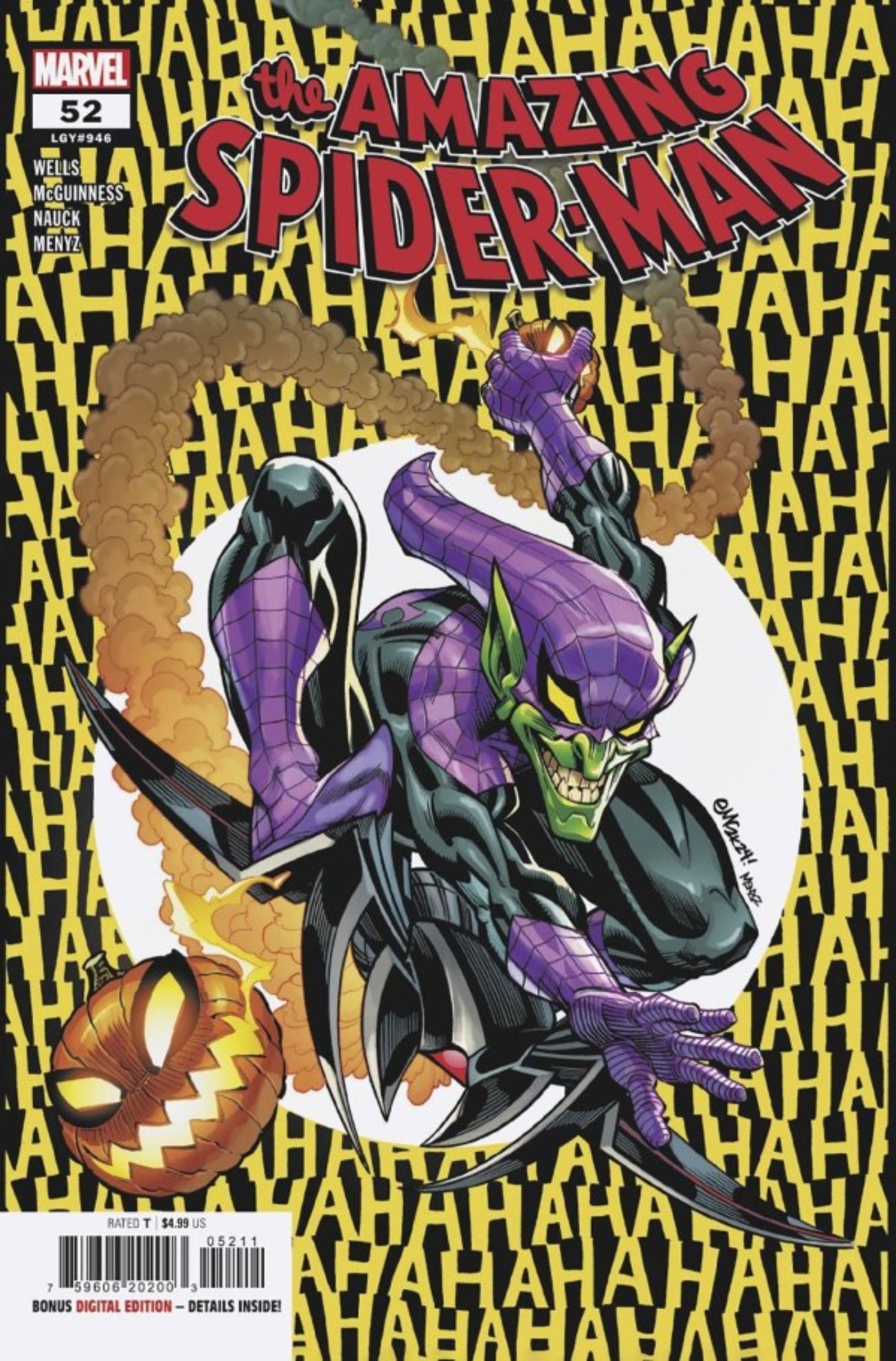 Cover of Amazing Spider-Man #52 featuring the Spider-Goblin.