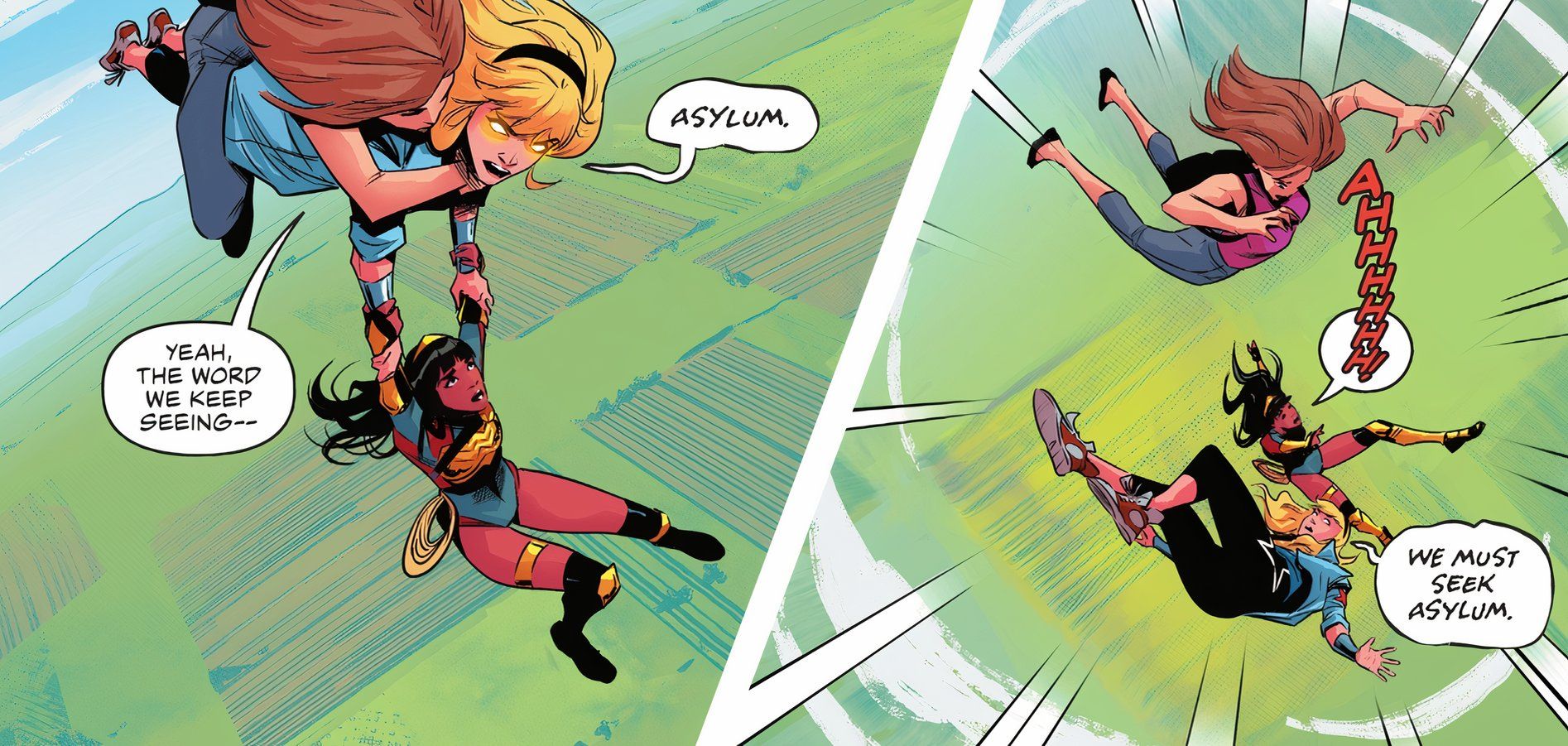 Amazons Attack #4 Cassie Sandsmark Yara Flor and Mary Marvel