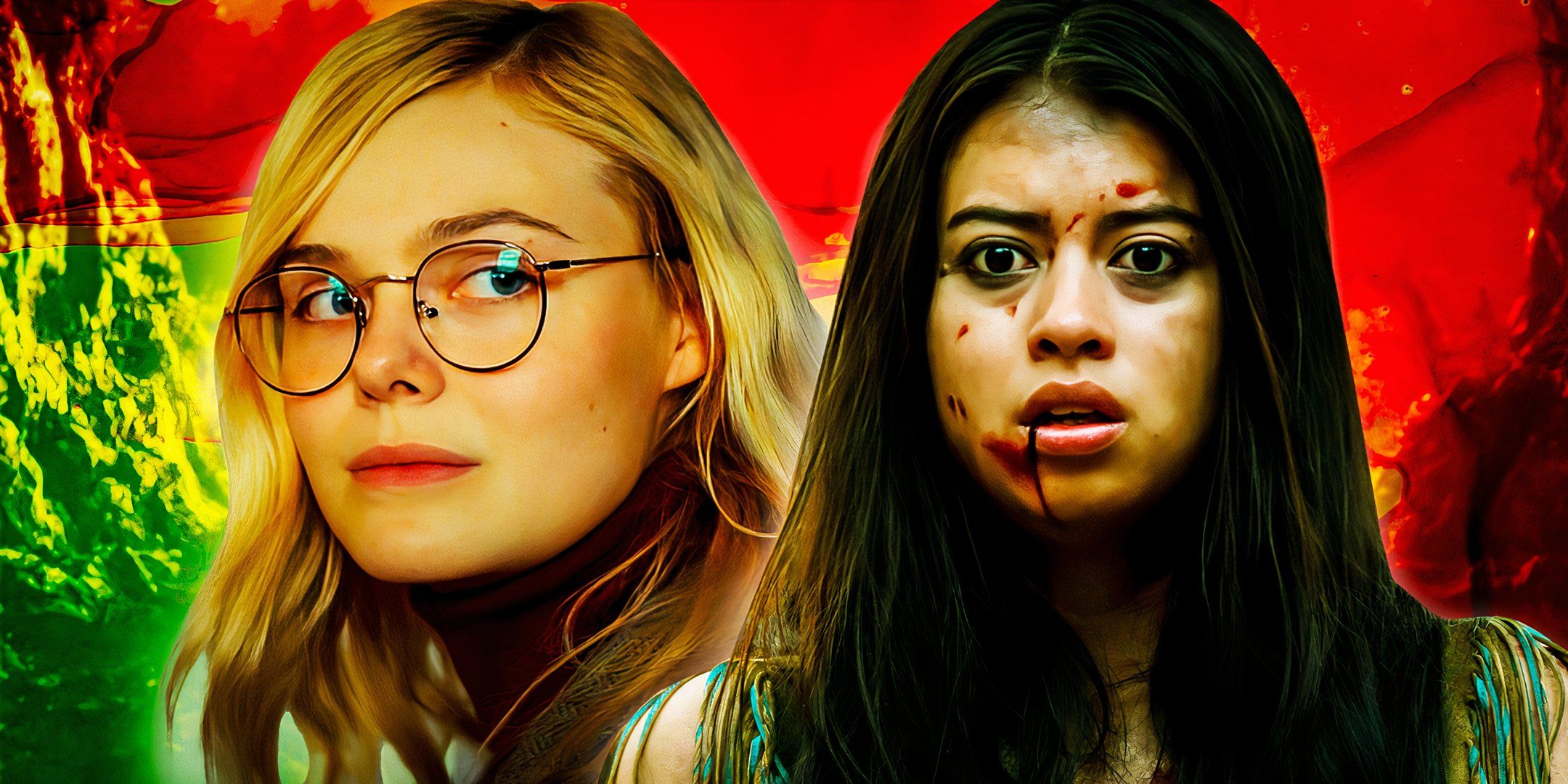 (Amber-Midthunder-as-Naru)-from-Prey-and-(Elle-Fanning-as-Violet)-from-All-the-Bright-Places-